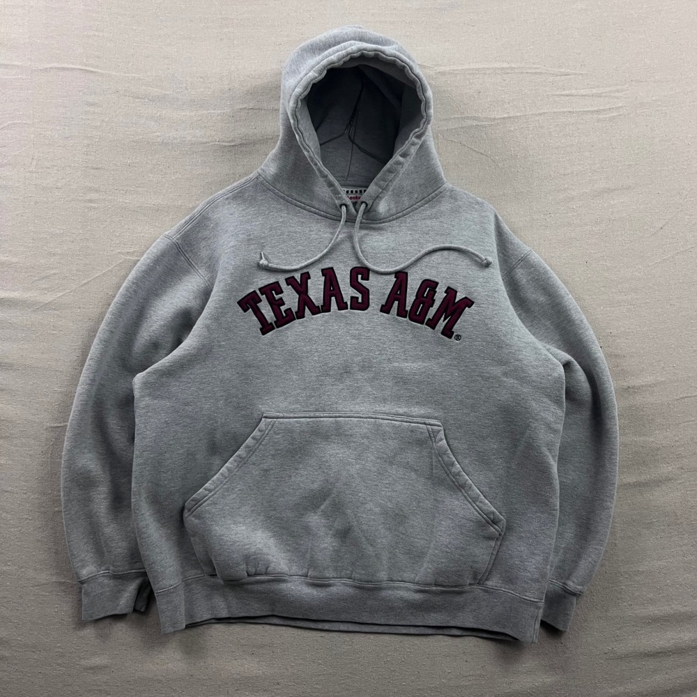 Foot Locker Texas A&M Hoodie Mens XL Gray Embroidered Aggies Collegiate Pullover